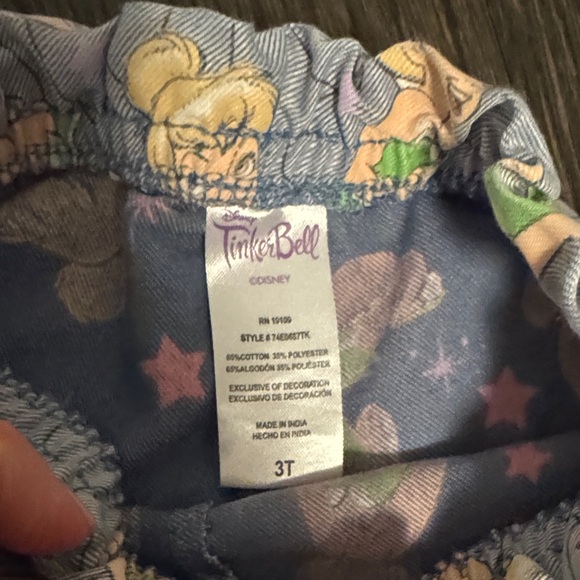 Disney Purple Tinker Bell Allover Print Shorts - Picture 3 of 4